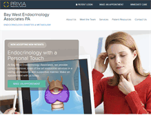 Tablet Screenshot of bayendocrinology.com